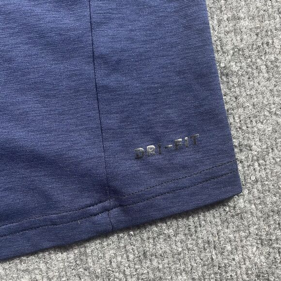 Nike Dri Fit Shirt Mens Extra Large Navy Blue Fitness Performance Crewneck XL - Picture 16 of 16